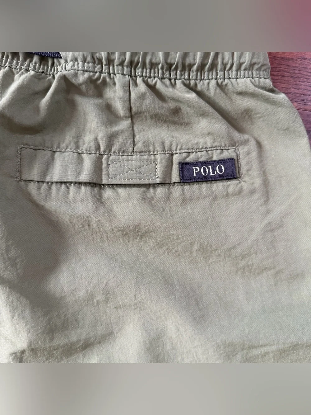 Polo Ralph Lauren Men's Shorts Small Nylon Green Lightweight Belted Hiking